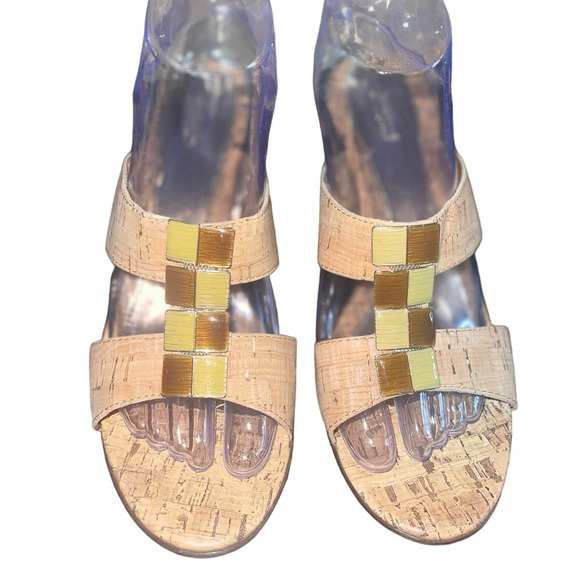 Croft & Barrow Sole Senseability Womens Wedge Heel Cork Sandals Brown Size 8 - Picture 2 of 10